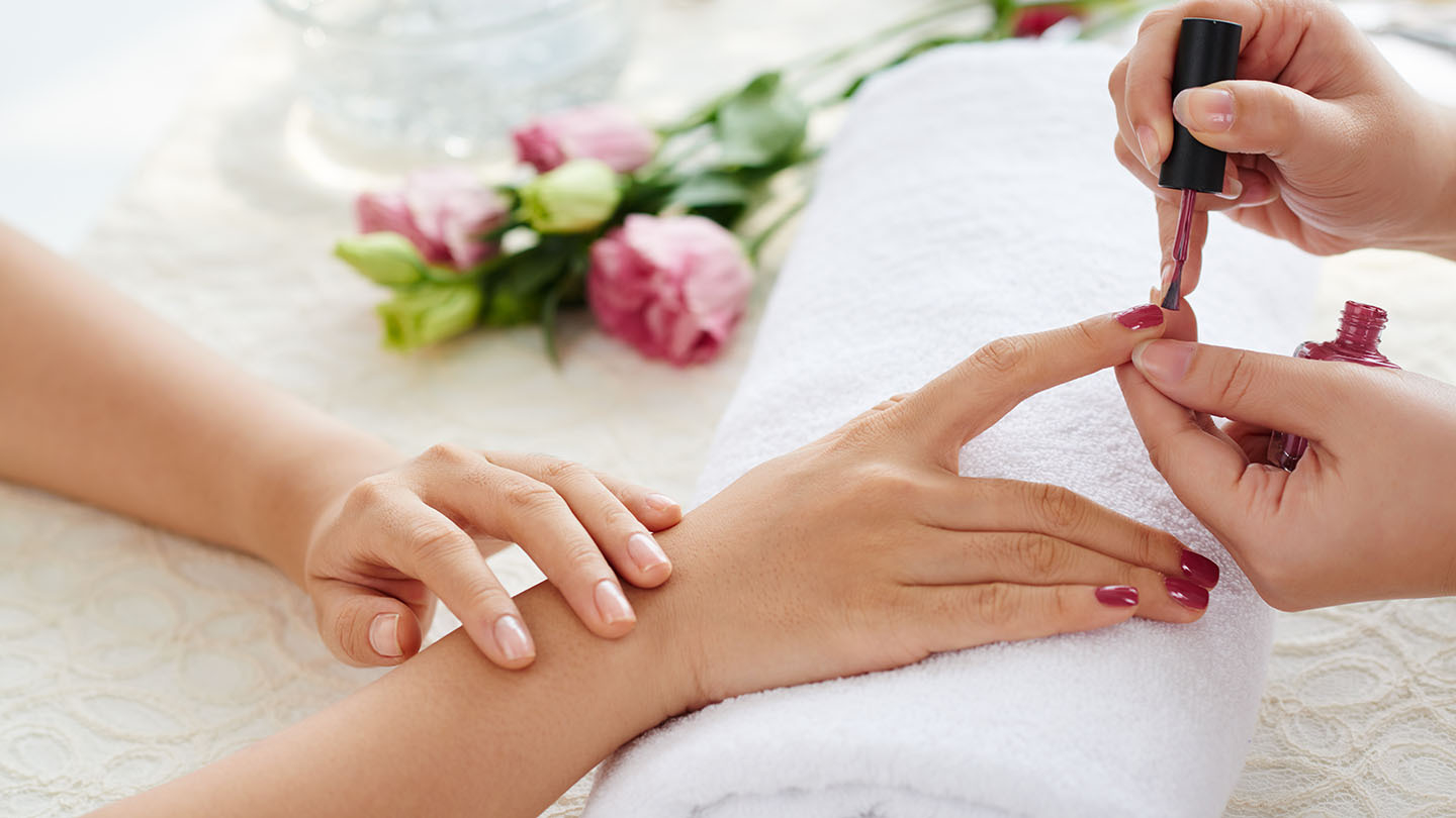 Professional manicure service at Luxia Northbridge